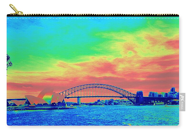Bridge Zip Pouch featuring the photograph Sydney Harbor-The Icons by VIVA Anderson