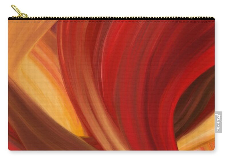 Oil Painting Zip Pouch featuring the digital art Synergy by Bellanda