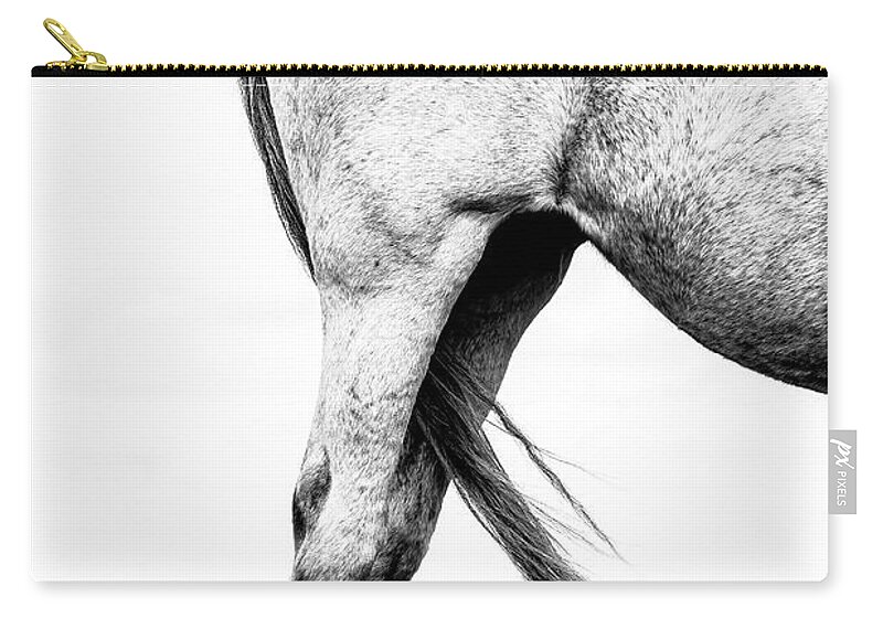 Photographs Zip Pouch featuring the photograph Tail End - Horse Art by Lisa Saint