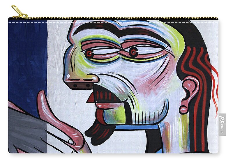 Cubism Carry-all Pouch featuring the painting Take My Hand by Anthony Falbo