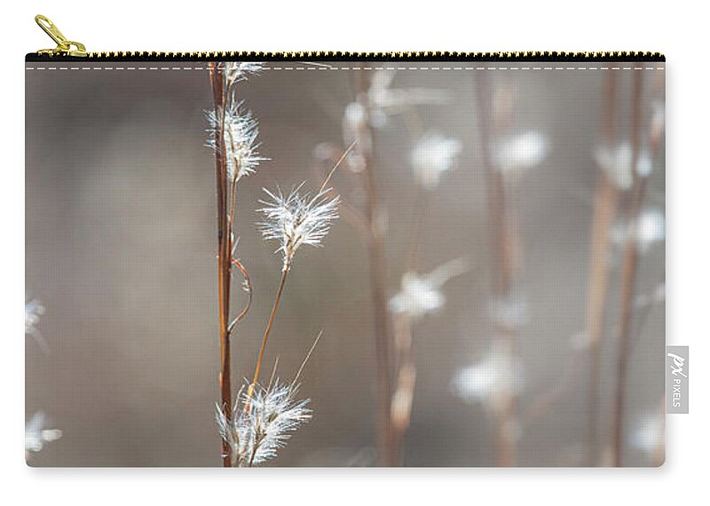 Tall Carry-all Pouch featuring the photograph Tall Grass With White Seeds by Karen Rispin