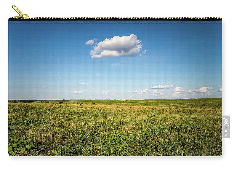 Horizontal Zip Pouch featuring the photograph Tallgrass Prairie Preserve by Doug Long