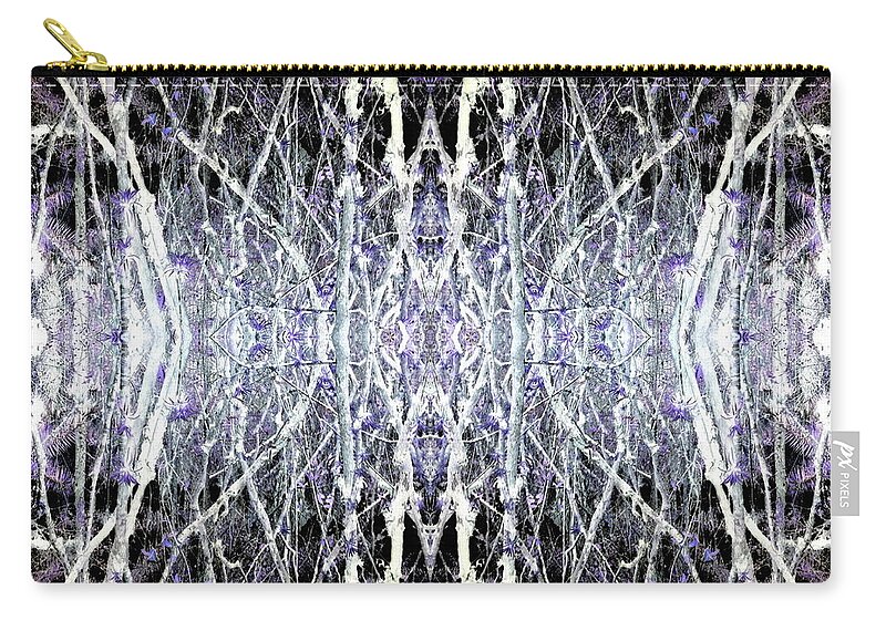 Tangled Woods Zip Pouch featuring the digital art Tangled Woods by Teresamarie Yawn
