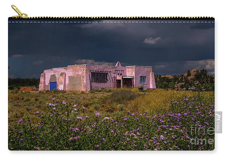 Taos Zip Pouch featuring the photograph Taos Home by Stephen Whalen