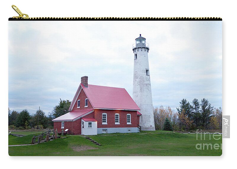 Tawas Zip Pouch featuring the photograph Tawas Point Lighthouse by Rich S