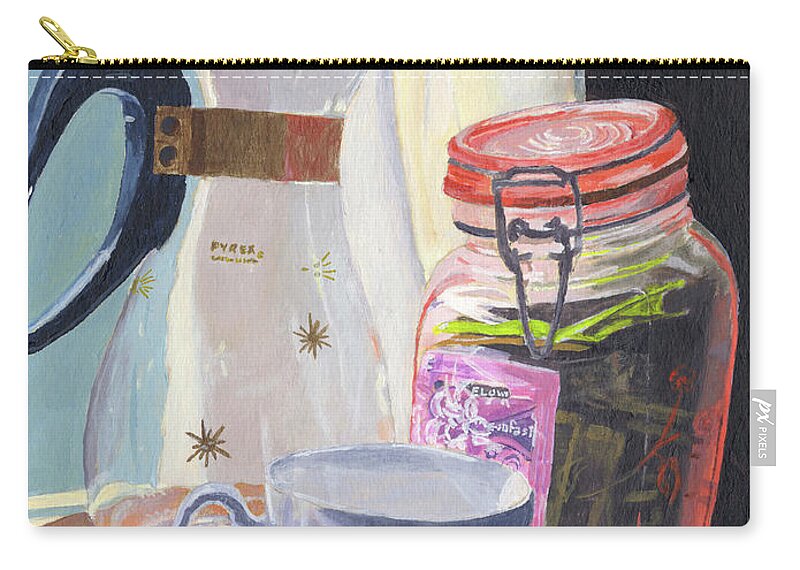 Afternoon Tea Zip Pouch featuring the painting Tea Time by Lynne Reichhart