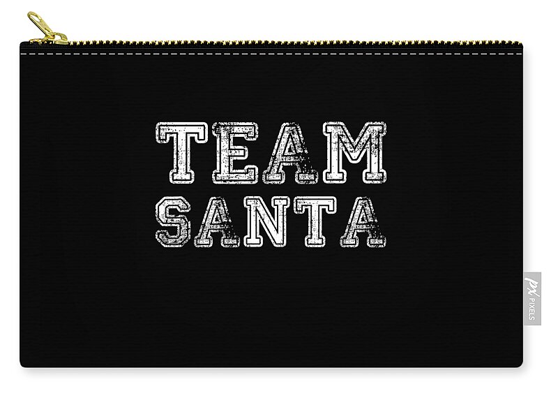 Christmas 2023 Zip Pouch featuring the digital art Team Santa Group Family Christmas by Flippin Sweet Gear