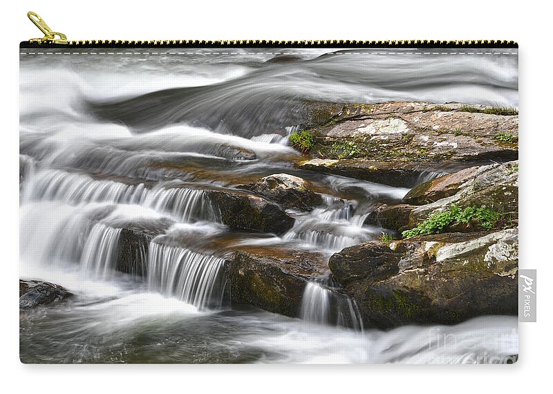 Cherokee National Forest Zip Pouch featuring the photograph Tellico River 2 by Phil Perkins