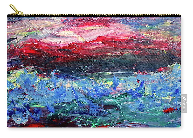 Ocean Carry-all Pouch featuring the painting Tempest by Teresa Moerer