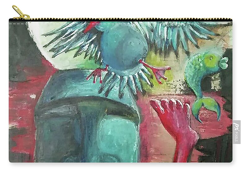 Colors Zip Pouch featuring the painting Templar by Alexandra Vusir