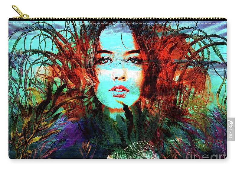 Marine Zip Pouch featuring the photograph Tentacled Beauty by Jack Torcello
