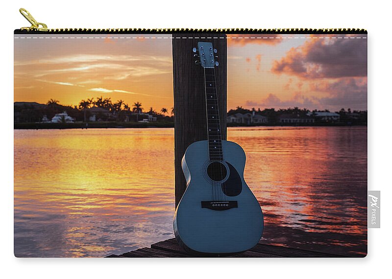 Music Zip Pouch featuring the photograph Tequila Sunrise by Laura Fasulo