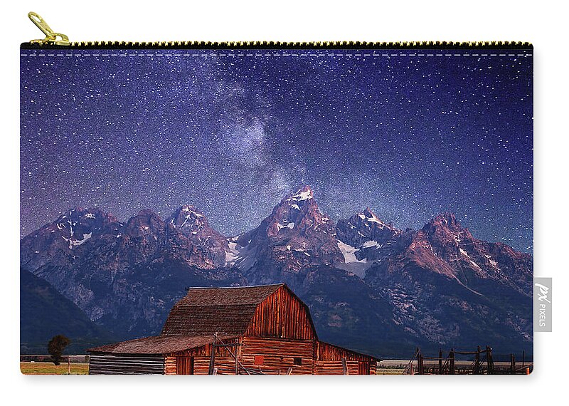 #faatoppicks Zip Pouch featuring the photograph Teton Nights by Darren White