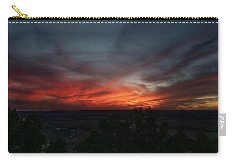 Texas Hill Country Carry-all Pouch featuring the photograph Texas Hill Country Blue Hour Serenity by Ron Long Ltd Photography