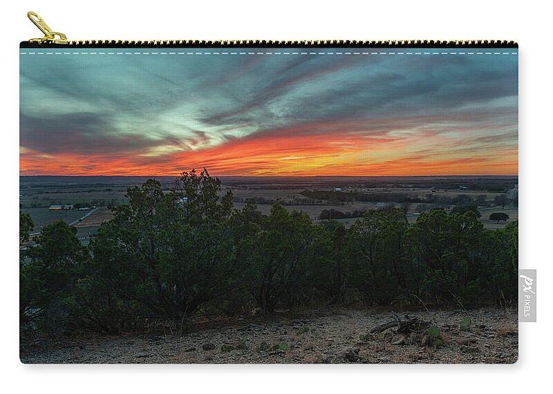 Texas Hill Country Zip Pouch featuring the photograph Texas Hill Country Golden Hour by Ron Long Ltd Photography