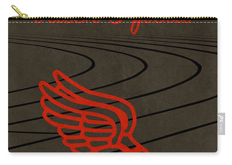 Texas Tech Zip Pouch featuring the mixed media Texas Tech College Track and Field Sports Vintage Poster by Design Turnpike