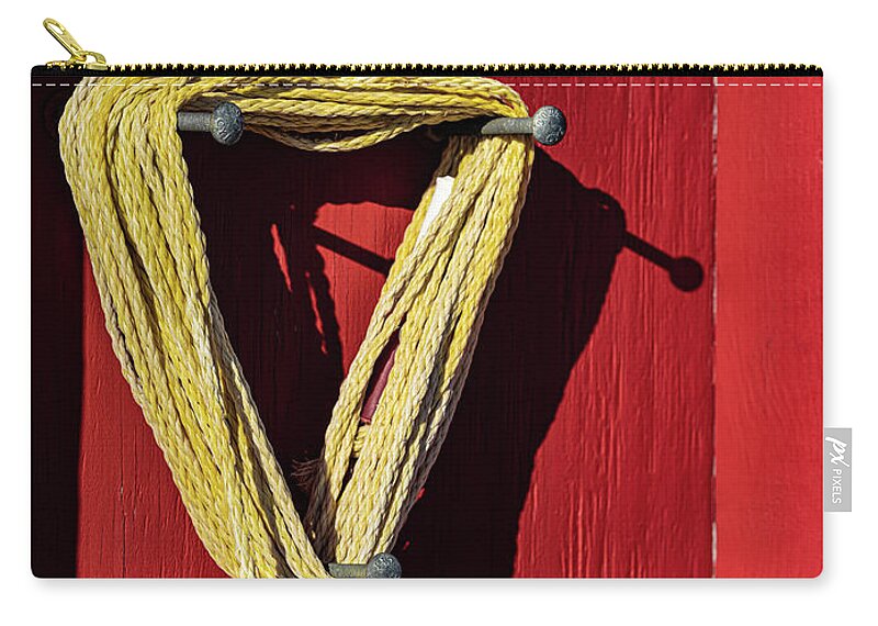 Vibrant Red Yellow Colors Zip Pouch featuring the photograph Textured Vivid Geometry by Dennis Dame