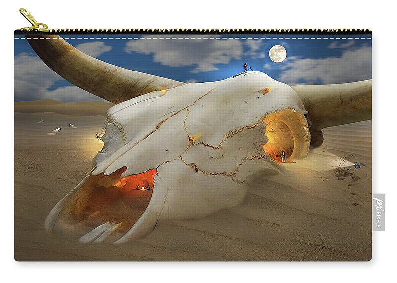 Surrealism Zip Pouch featuring the photograph The Adventurers S E by Mike McGlothlen