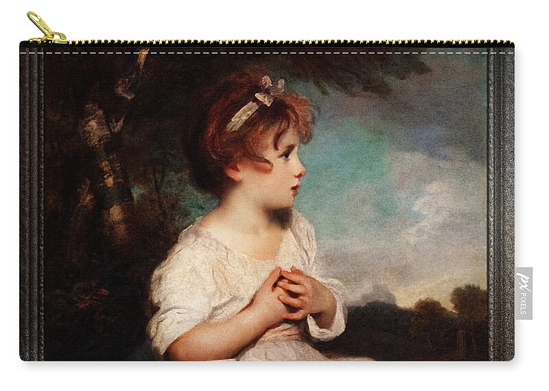 Age Of Innocence Zip Pouch featuring the painting The Age of Innocence by Joshua Reynolds by Rolando Burbon