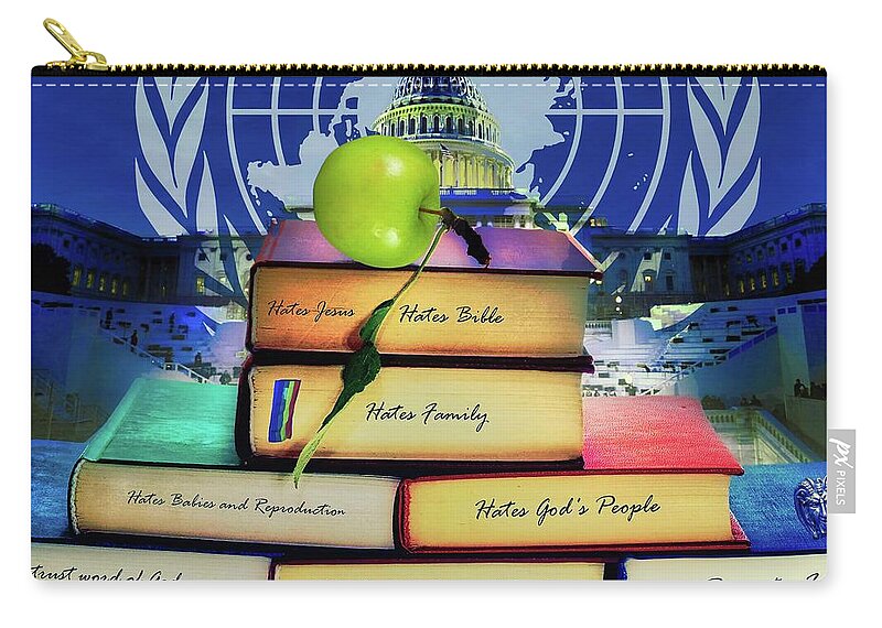 Agenda Zip Pouch featuring the digital art The Agenda by Norman Brule