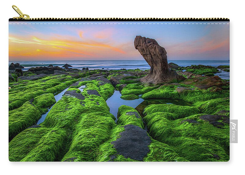 Awesome Zip Pouch featuring the photograph The ancient rock by Khanh Bui Phu