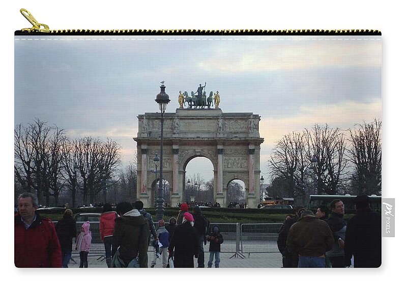 Arch Zip Pouch featuring the photograph The Arch in Paris by Roxy Rich