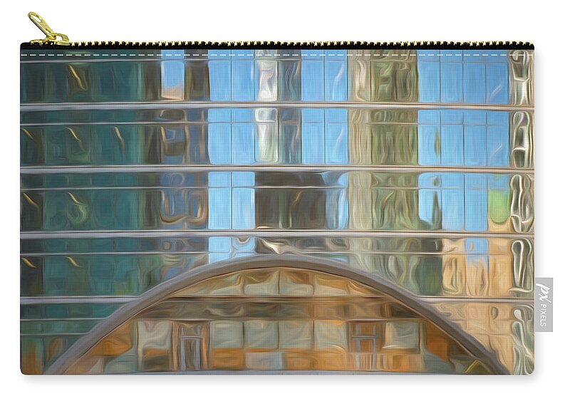Digital Art Zip Pouch featuring the photograph The Art in architecture by Jim Pearson