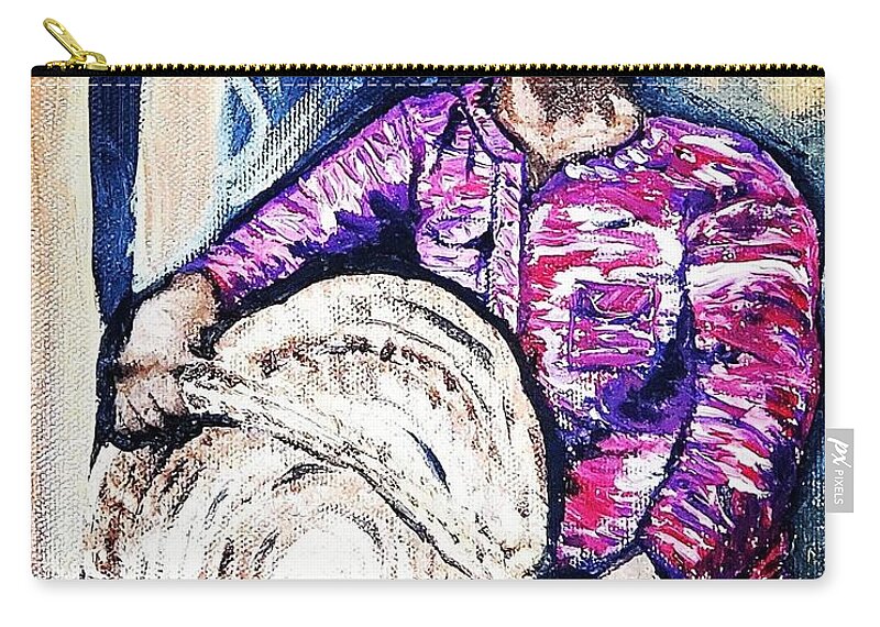 Charleston Zip Pouch featuring the painting The Artist by Amy Kuenzie
