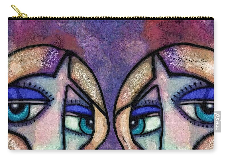 Painted Ladies Zip Pouch featuring the digital art The Audience by Diana Rajala