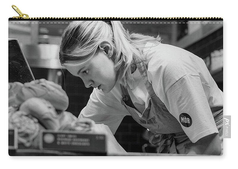 Girl Zip Pouch featuring the photograph The Bakery chef by Micah Offman