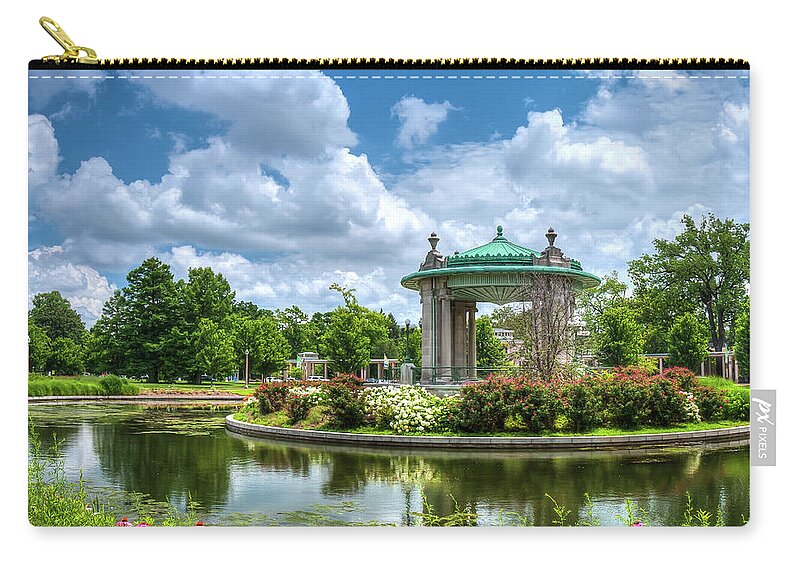 Nathan Frank Bandstand Zip Pouch featuring the photograph The Bandstand by Randall Allen