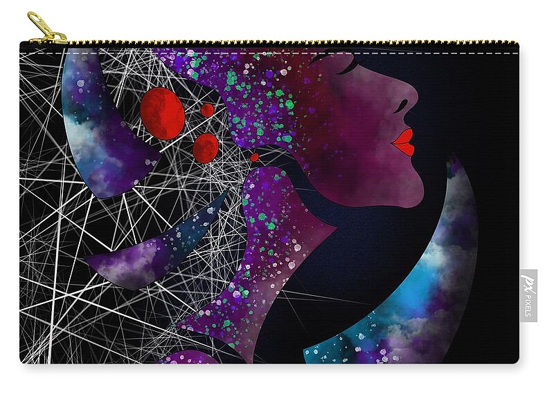 Beauty Zip Pouch featuring the painting The beauty of the woman by Patricia Piotrak