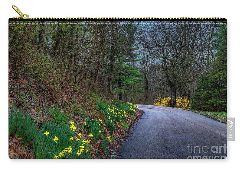 Travel Zip Pouch featuring the photograph The Beginning of Spring by Larry Braun
