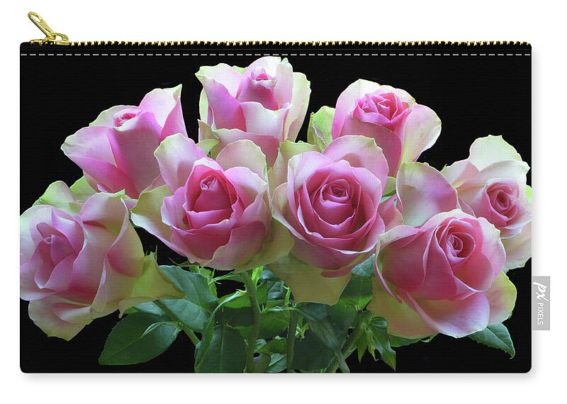 Belle Roses Carry-all Pouch featuring the photograph The Belle Bunch by Terence Davis