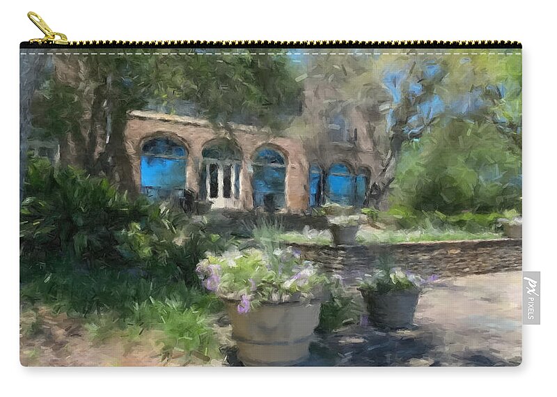 Gardens Zip Pouch featuring the painting The Bellingrath Home by Gary Arnold