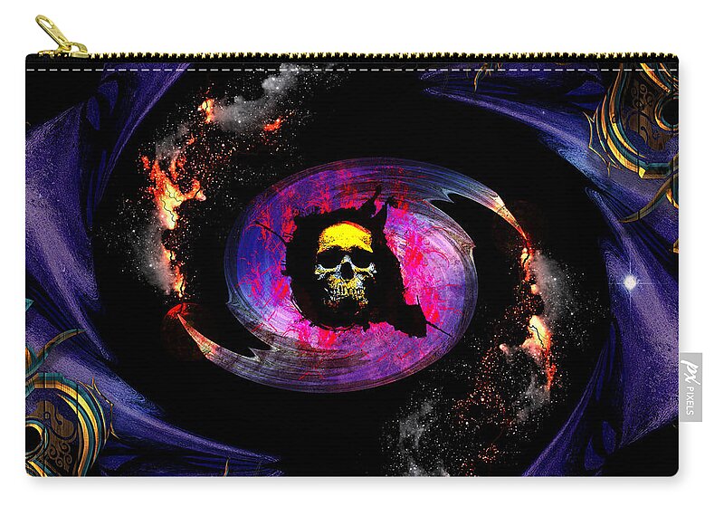 Blade Zip Pouch featuring the digital art The Blade Runner by Michael Damiani