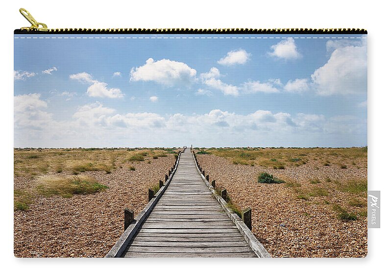 Boardwalk Zip Pouch featuring the photograph The boardwalk landscape by Steev Stamford