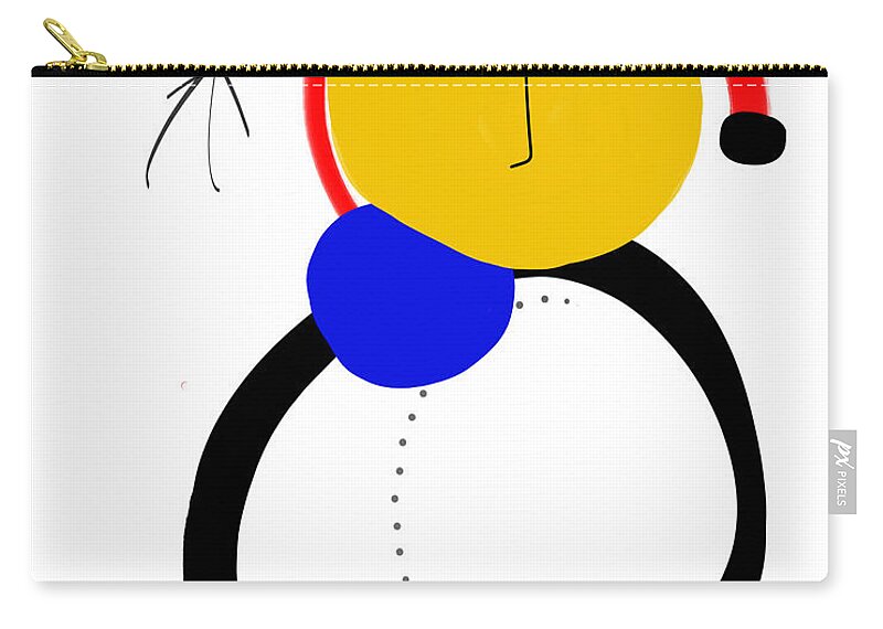 Boy Carry-all Pouch featuring the digital art The Boy with the Blue Ball by Susan Fielder