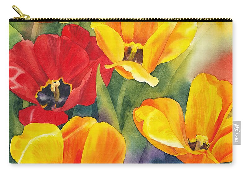 Flower Carry-all Pouch featuring the painting The Breath of Spring by Espero Art