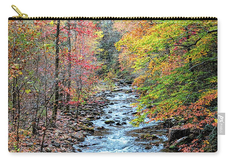 Carolina Zip Pouch featuring the photograph The Call of the Forest II by Debra and Dave Vanderlaan