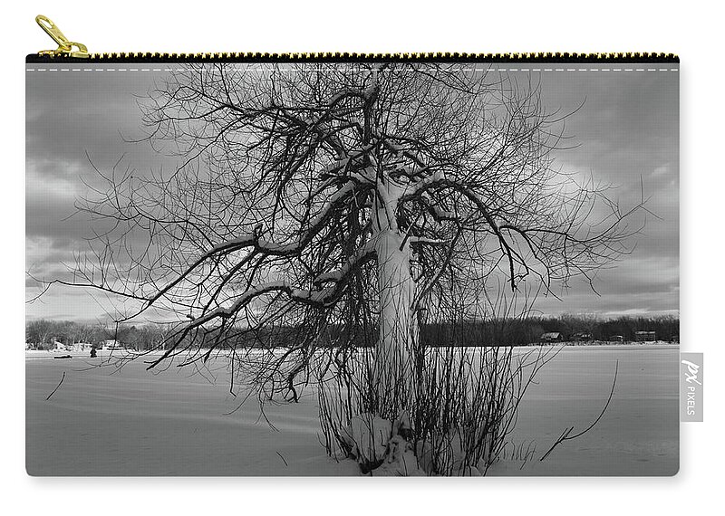 Snow Zip Pouch featuring the photograph The calm after the storm by Carl Marceau