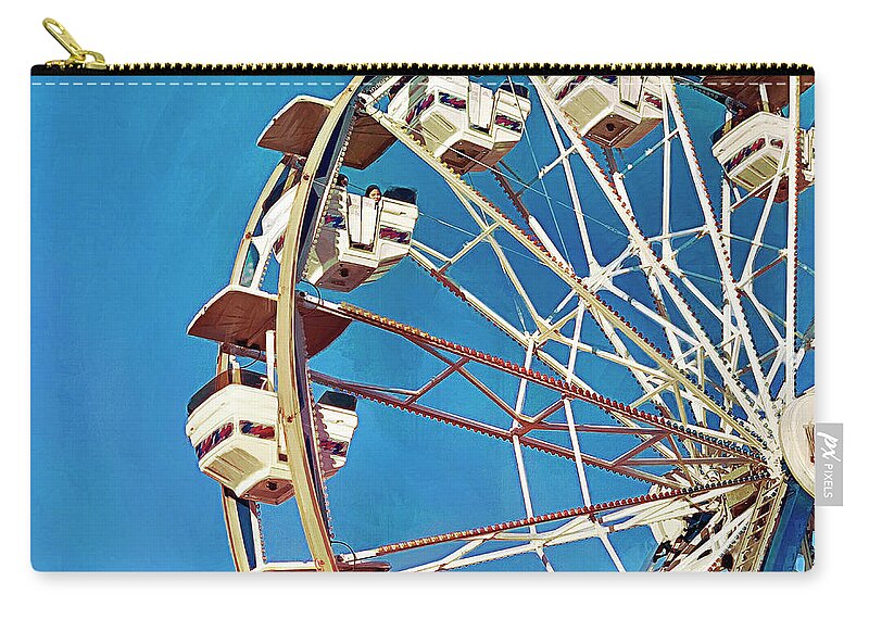 Carnival Zip Pouch featuring the photograph The Carnival Wheel by GW Mireles