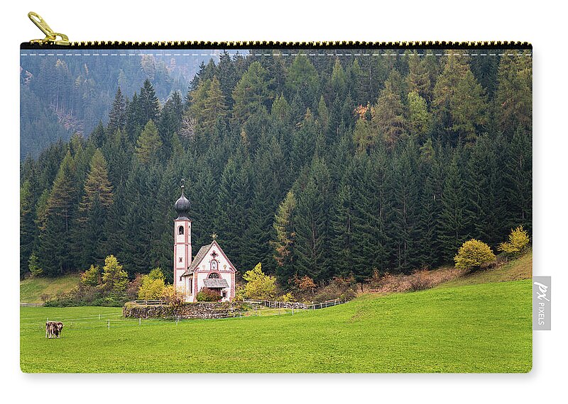 Italy Carry-all Pouch featuring the photograph The church of Saint John, Ranui, Chiesetta di san giovanni in R by Michalakis Ppalis