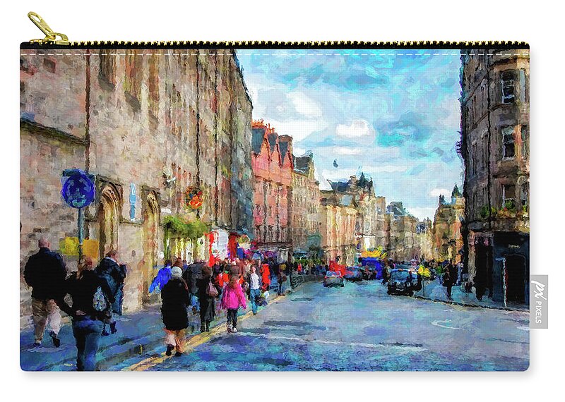 City Of Edinburgh Carry-all Pouch featuring the digital art The City of Edinburgh by SnapHappy Photos