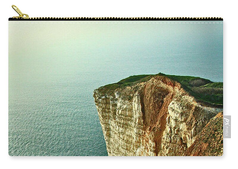 Cliffs At Deauville Zip Pouch featuring the photograph The Cliffs at Deauville by Susan Maxwell Schmidt