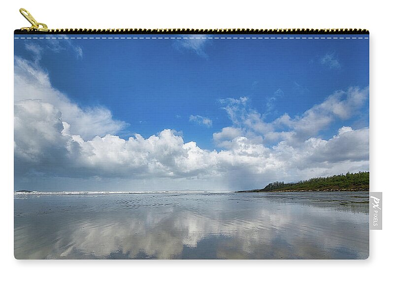Tofino Zip Pouch featuring the photograph The Clouds and the Tide by Allan Van Gasbeck