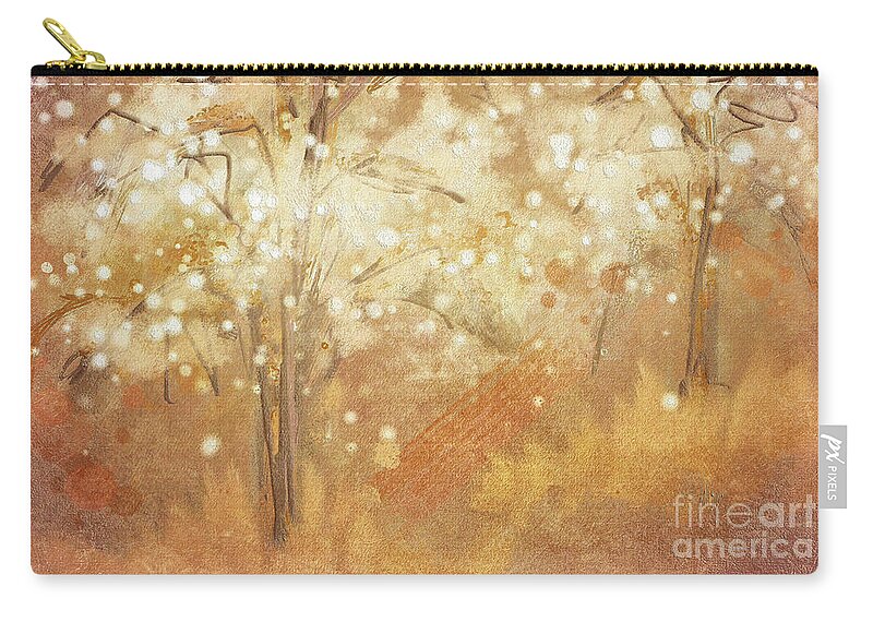 Tree Zip Pouch featuring the digital art The Connectivity Of The Seasons by Lois Bryan
