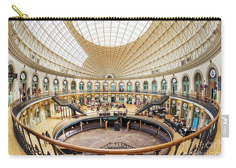 Leeds Corn Exchange Zip Pouch featuring the photograph The Corn Exchange building, Leeds, England by Neale And Judith Clark