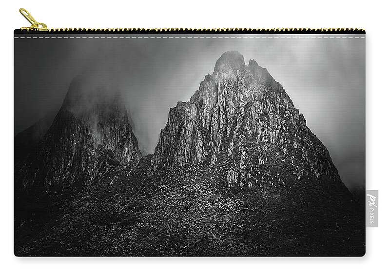 Monochrome Carry-all Pouch featuring the photograph Mountain by Grant Galbraith