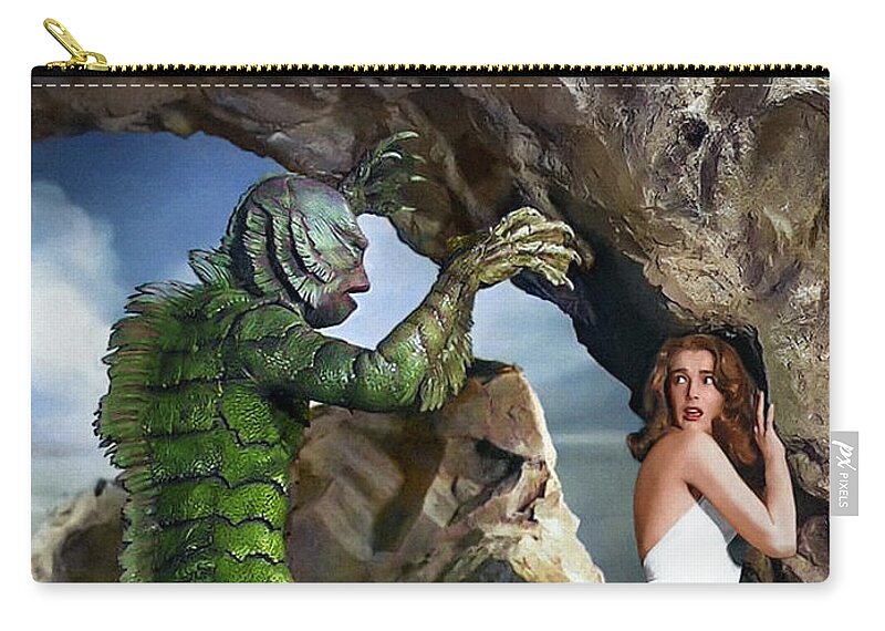 The Creature Zip Pouch featuring the photograph The creature by Franchi Torres